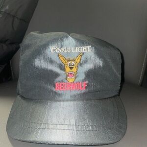 COORS LIGHT BEERWOLF GREY HAT EXCELLENT CONDITION VINTAGE